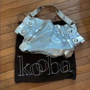 NWT Kooba silver mesh Nelli satchel